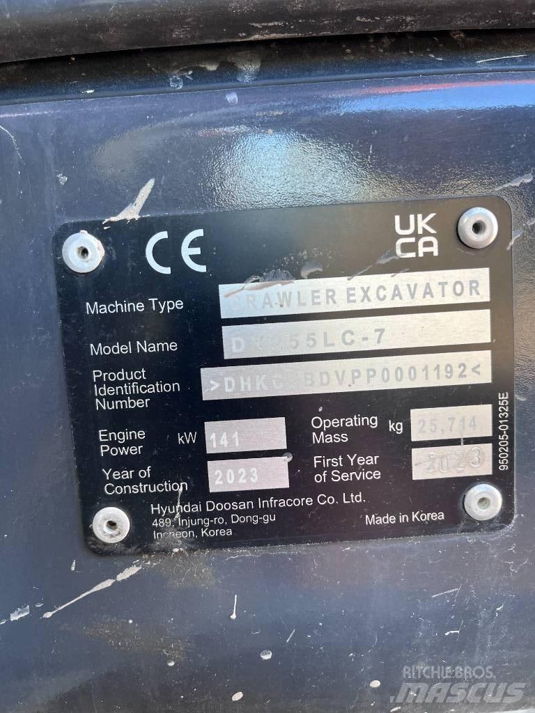 Doosan DX255 LC-7 Escavatori cingolati