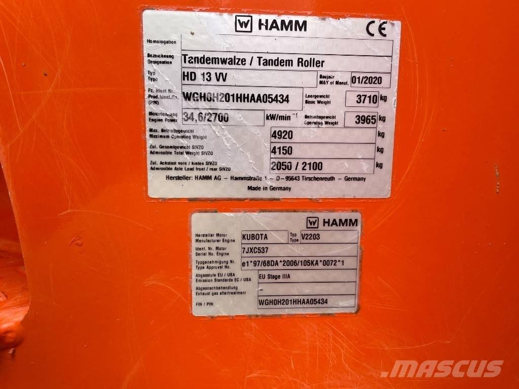Hamm HD 13 VV Rulli a doppio tamburo