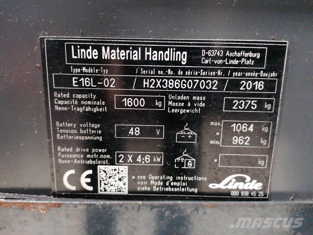Linde E16L-02 Carrelli elevatori elettrici
