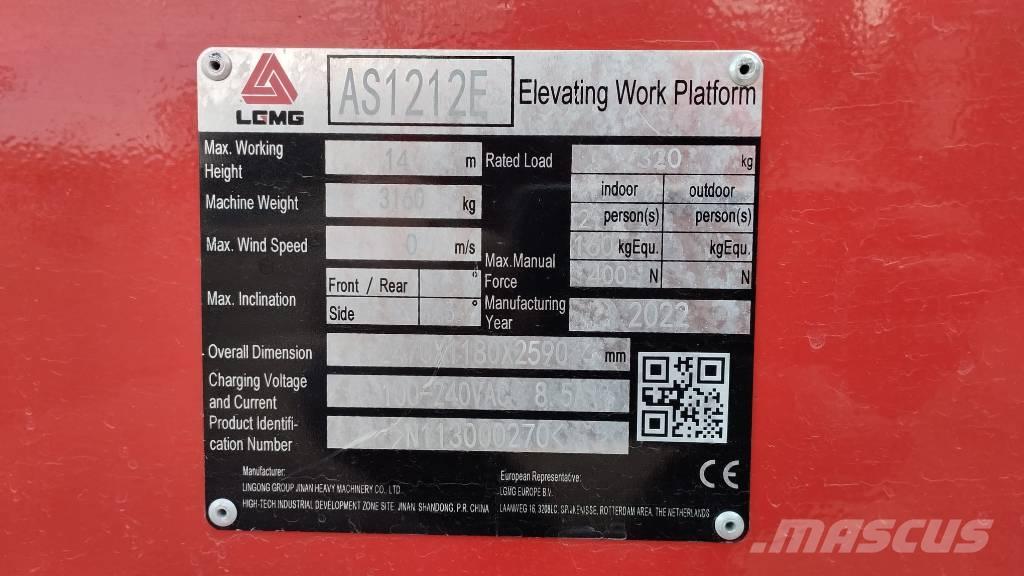 LGMG AS 1212 E Piattaforme a pantografo