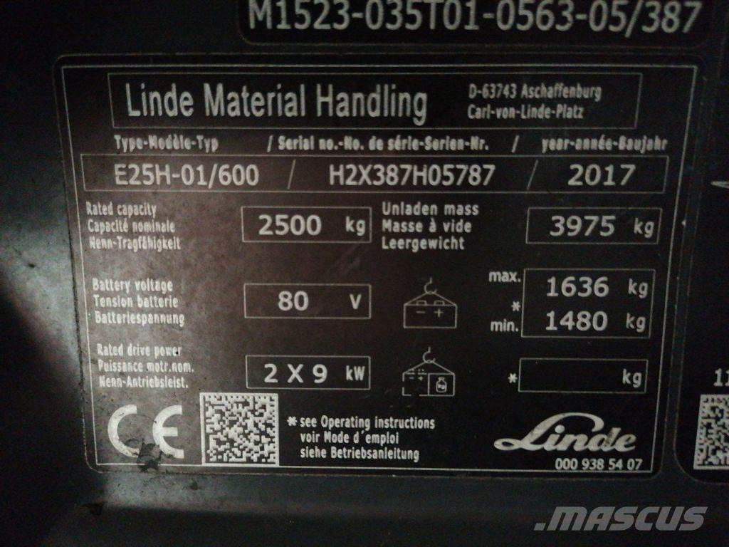 Linde E25H-01/600 Carrelli elevatori elettrici