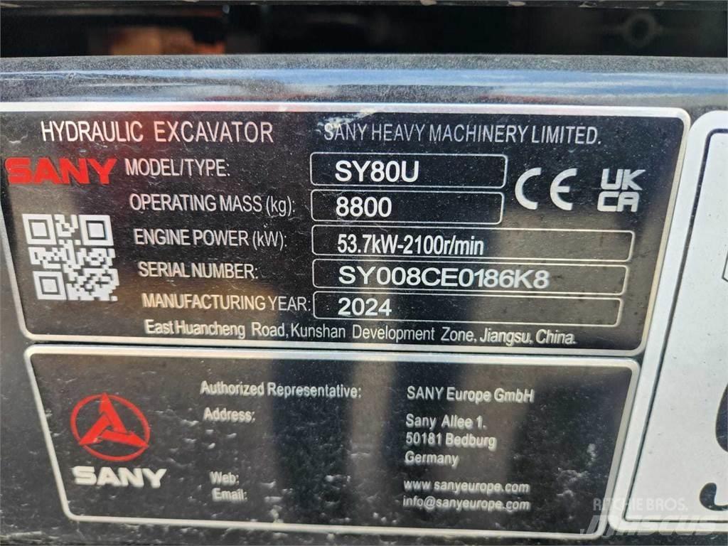 Sany SY80U Escavatori medi 7t - 12t