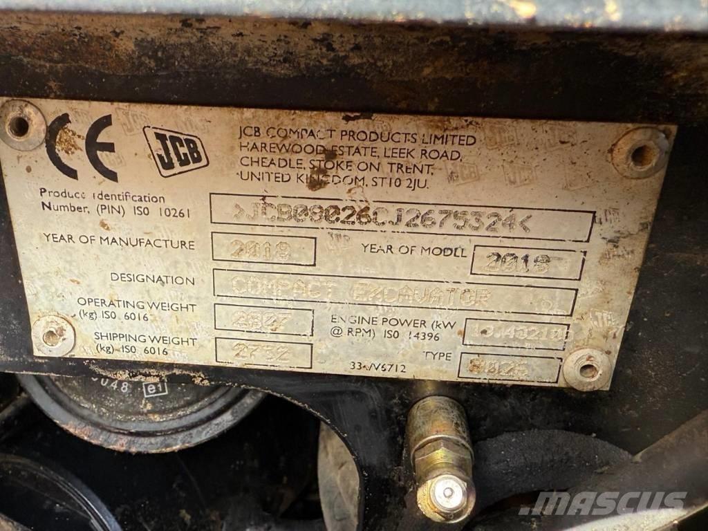 JCB 8026 CTS Miniescavatori
