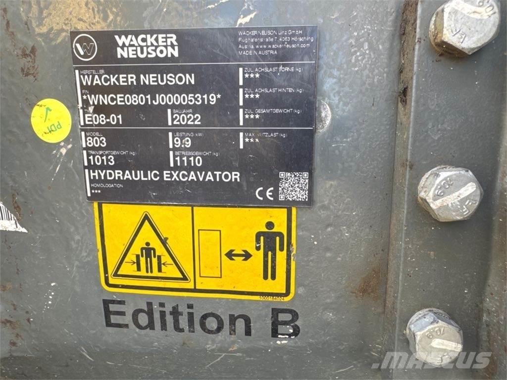 Wacker Neuson 803 Escavatori cingolati