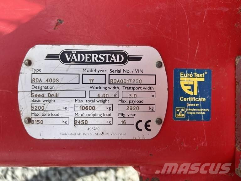 Väderstad RDA400S Perforatrici
