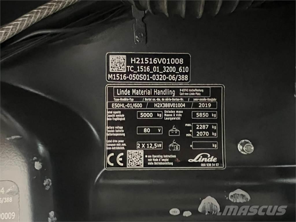 Linde E 50HL-01 Carrelli elevatori elettrici