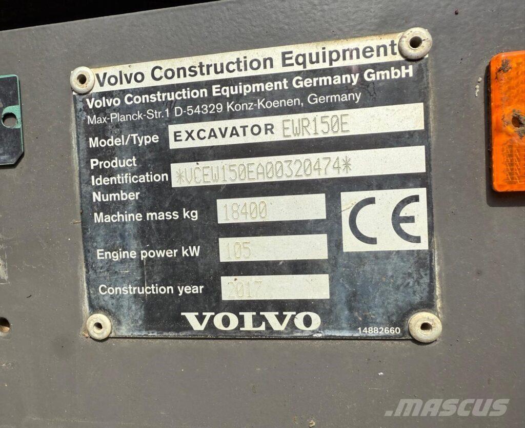 Volvo EWR150E Escavatori gommati