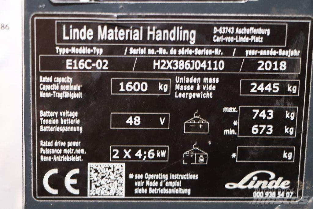 Linde E16C-02 Carrelli elevatori elettrici