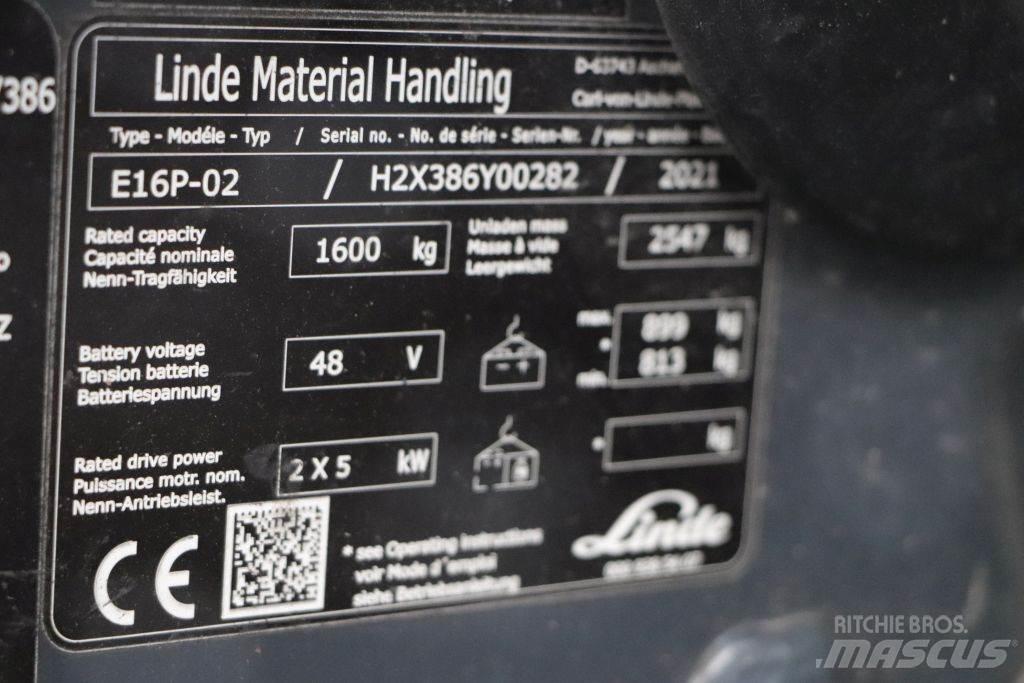 Linde E16P-02 Carrelli elevatori elettrici