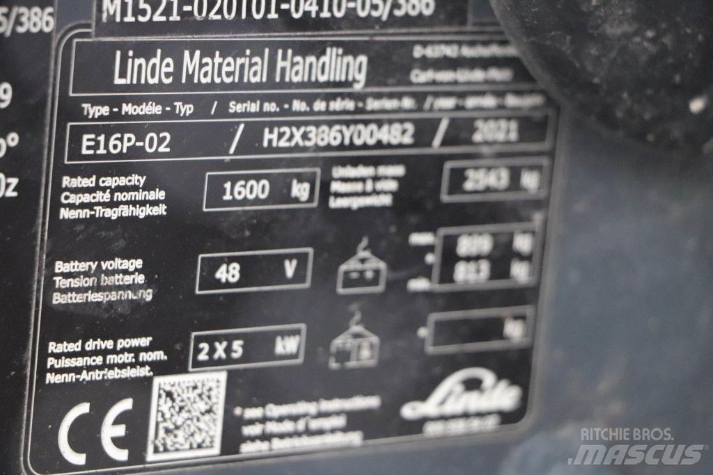 Linde E16P-02 Carrelli elevatori elettrici