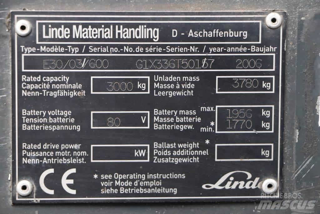 Linde E30S-03/600 Carrelli elevatori elettrici