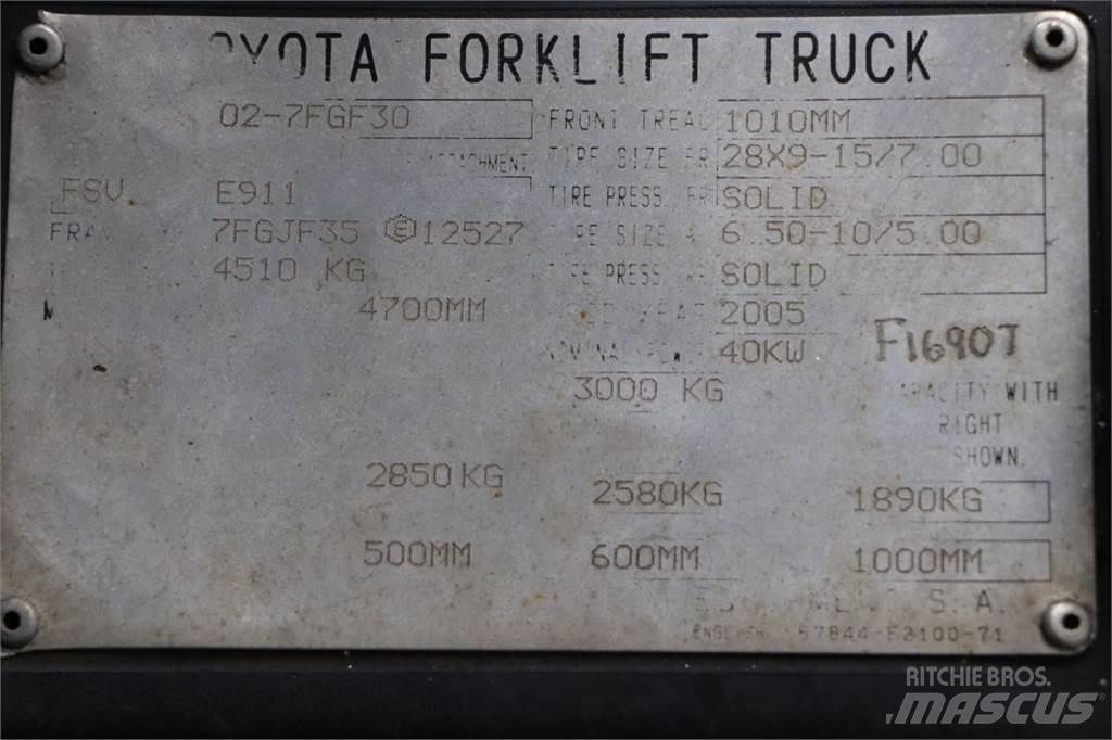 Toyota 02-7FGF30 Carrelli elevatori GPL