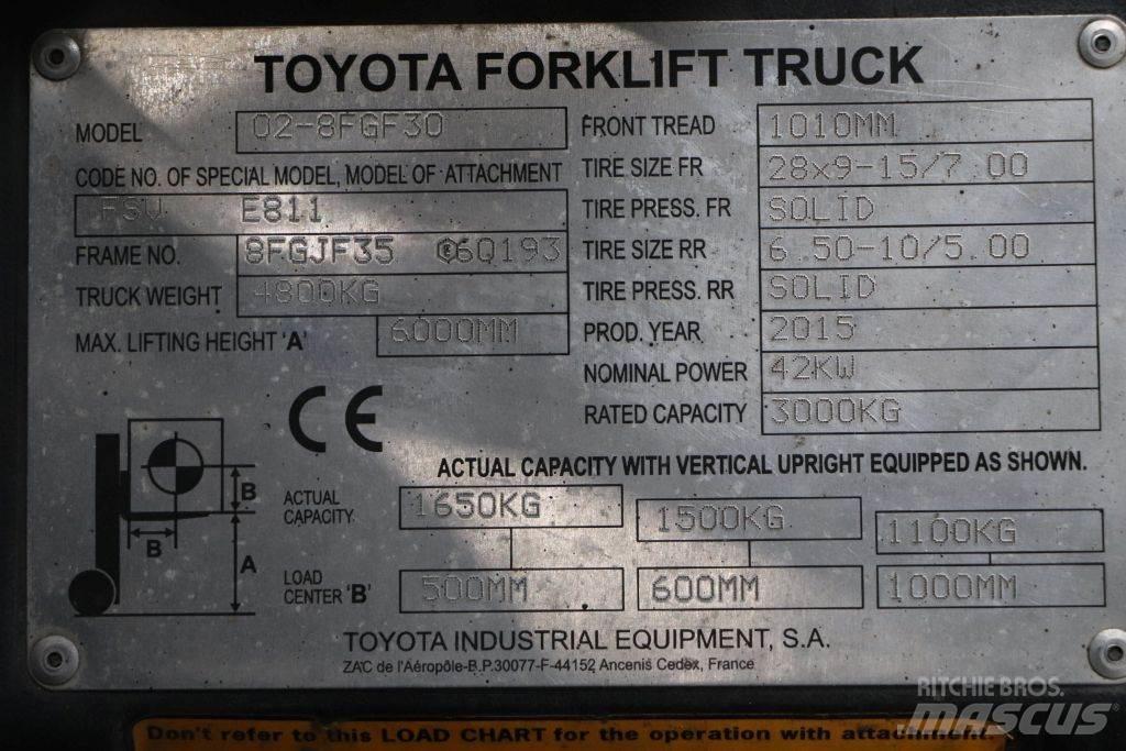 Toyota 02-8FGF30 Carrelli elevatori GPL