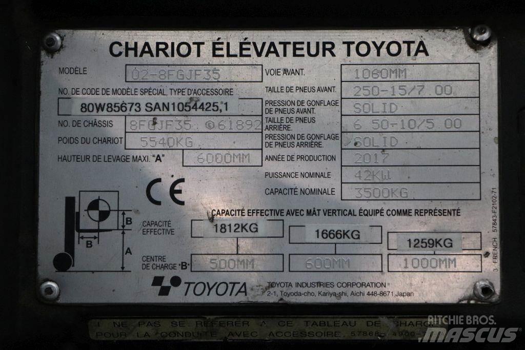 Toyota 02-8FGJF35 Carrelli elevatori GPL