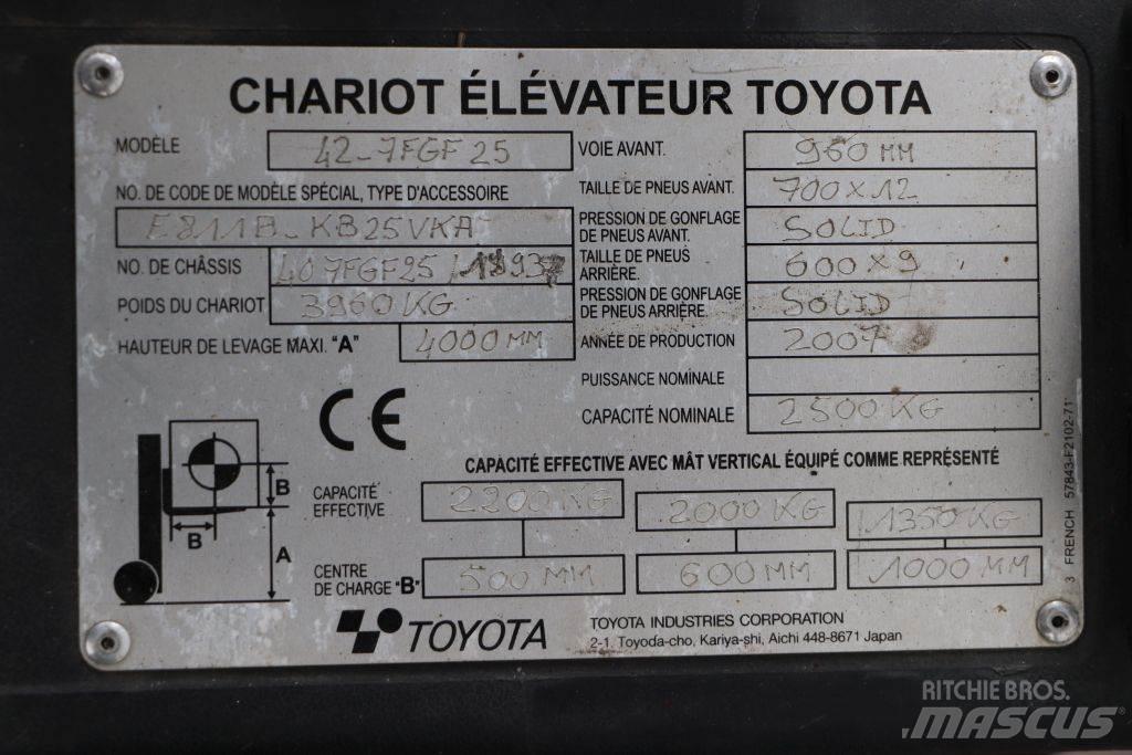 Toyota 42-7FGF25 Carrelli elevatori GPL
