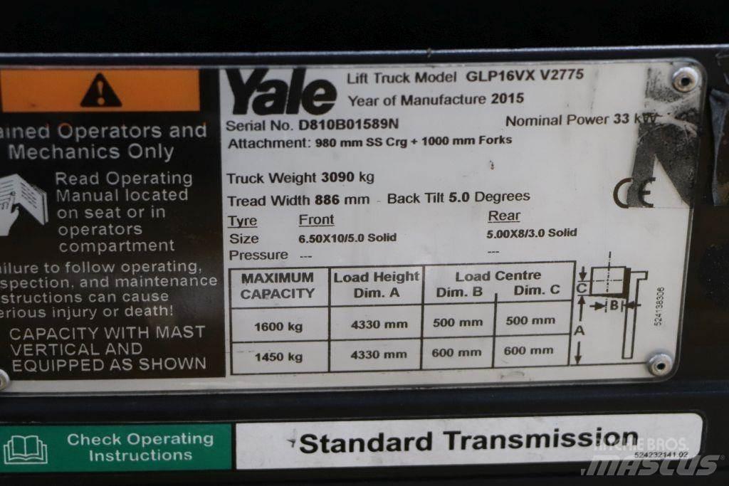 Yale GLP16VX Carrelli elevatori GPL