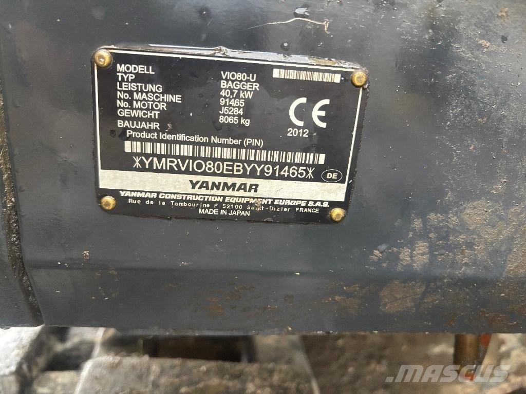 Yanmar Vio 80 U Escavatori medi 7t - 12t