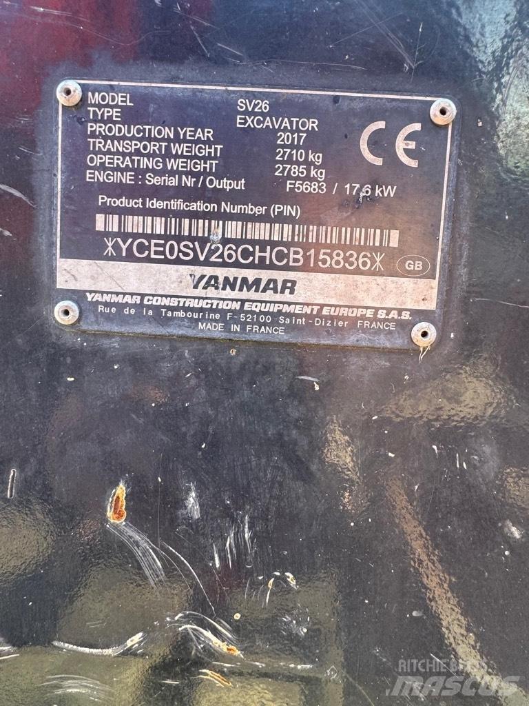 Yanmar SV 26 Miniescavatori