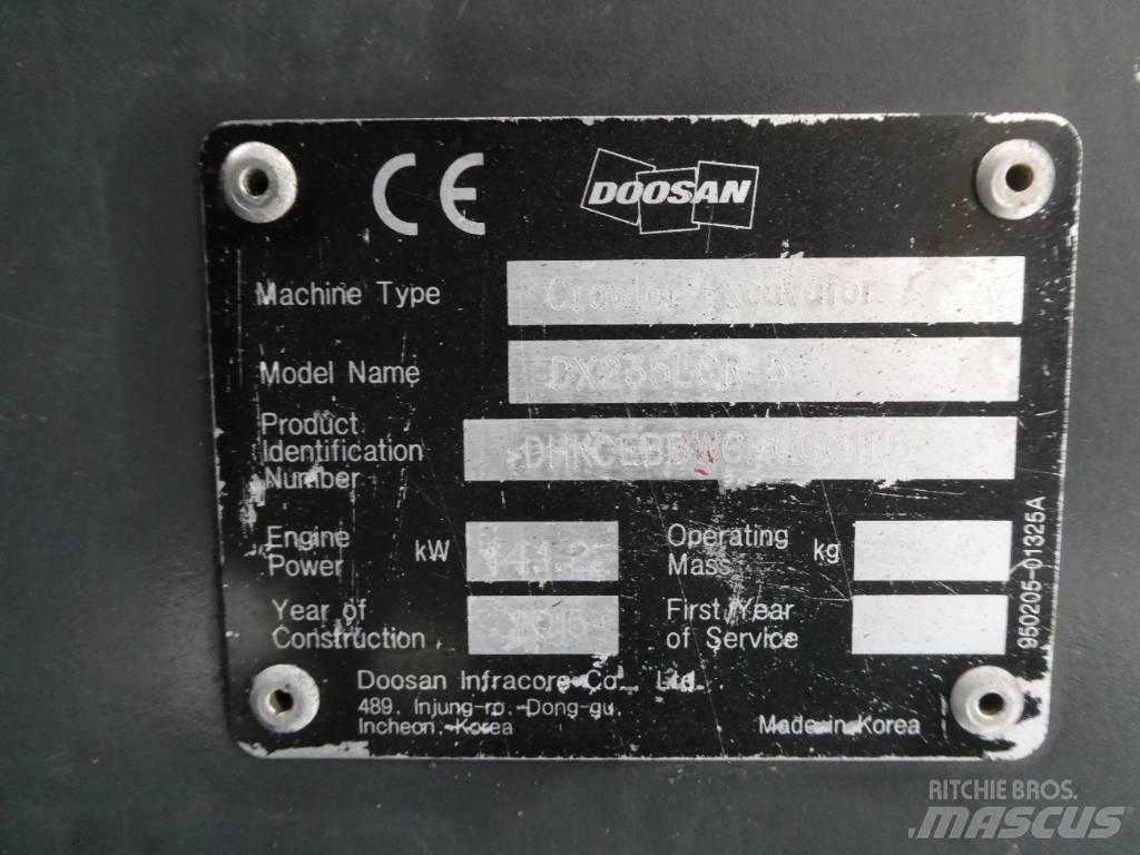 Doosan DX 235 LCR-5 Escavatori cingolati