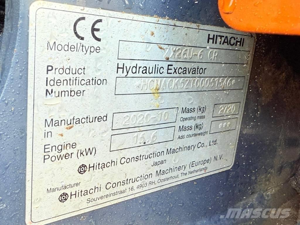 Hitachi ZX 26 U-6 CR Miniescavatori