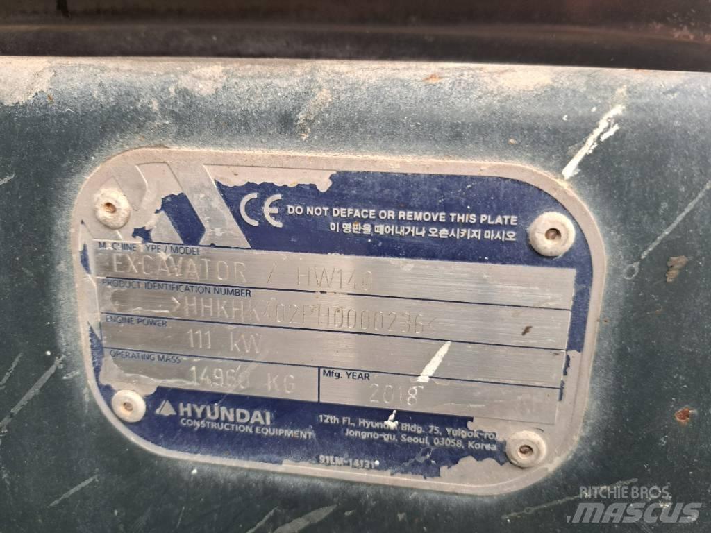 Hyundai HW140 Escavatori gommati