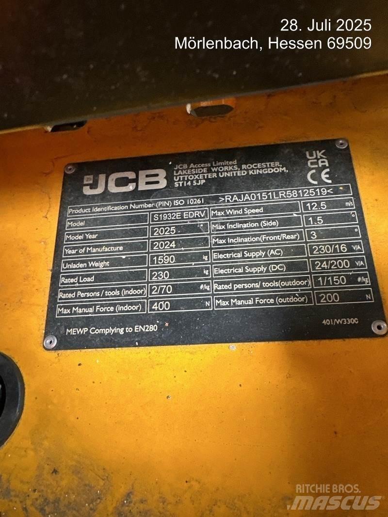 JCB S1932E Piattaforme a pantografo