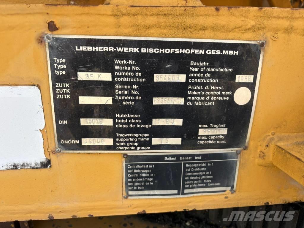 Liebherr 35 K Gru a torre