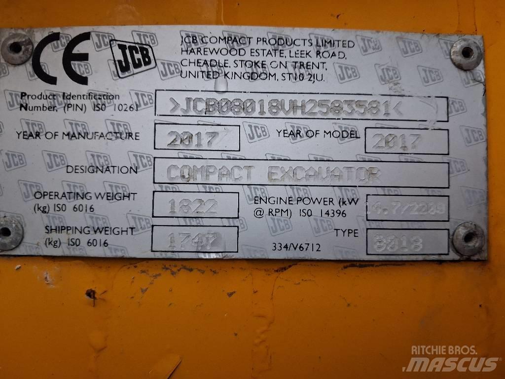 JCB 8018 CTS Miniescavatori