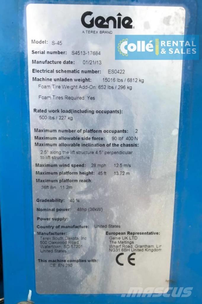 Genie S-45 | 2013 Piattaforme a braccio telescopico