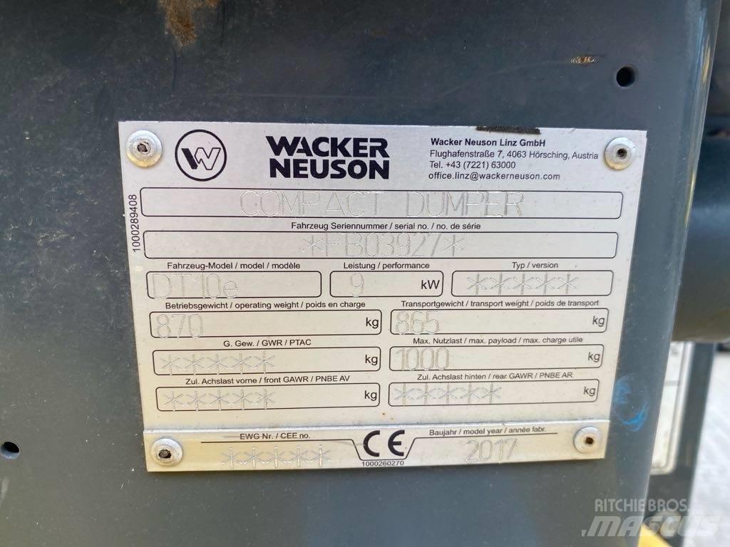Wacker Neuson DT10e Dumper cingolati