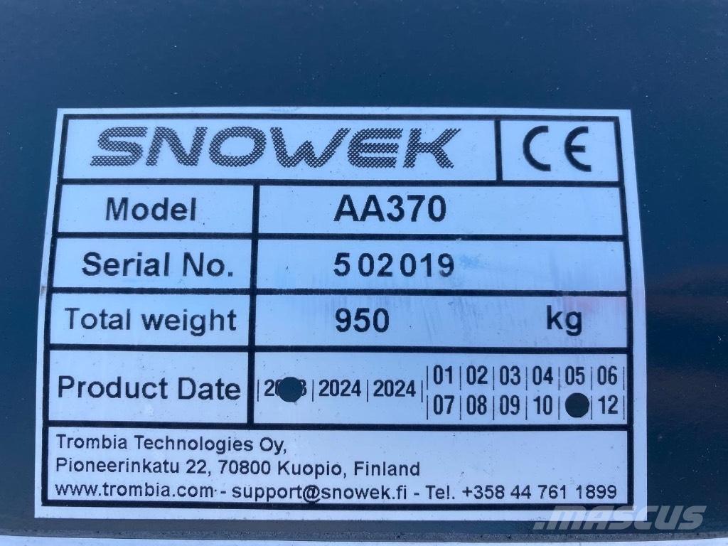 Snowek AA 370 Lame spazzaneve e aratri