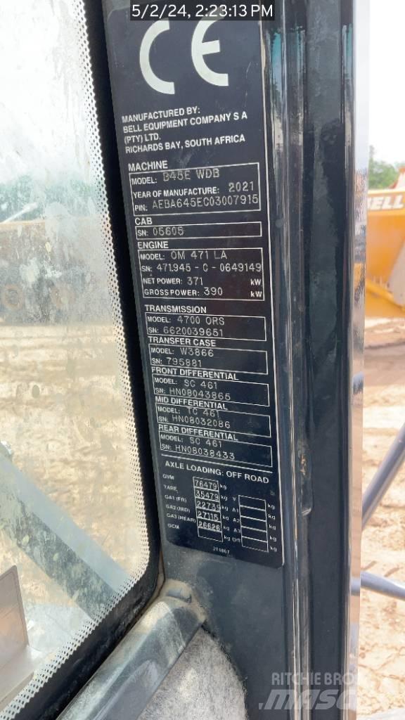 Bell B45E Dumpers articolati