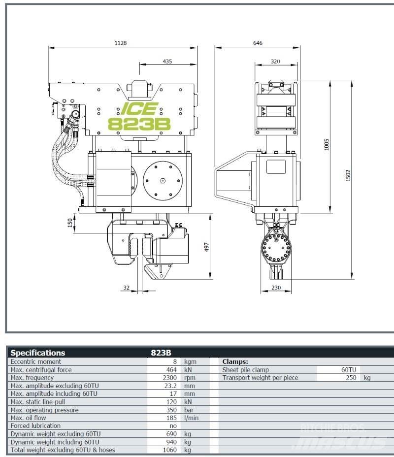  ICE 823B Attrezzatura per perforazione accessori e ricambi