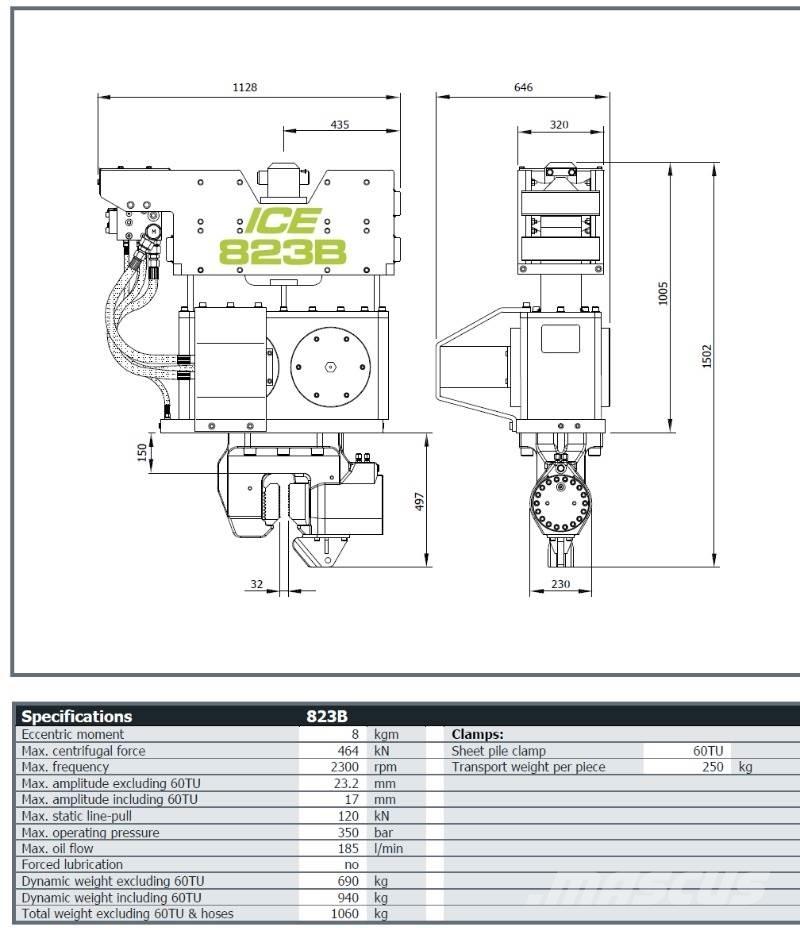  ICE 823B Attrezzatura per perforazione accessori e ricambi