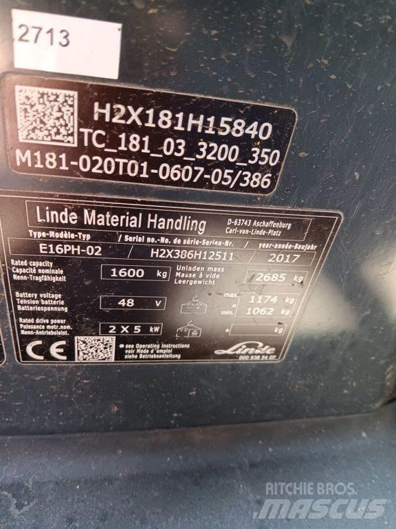 Linde E16PH Carrelli elevatori elettrici