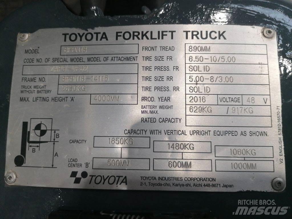 Toyota 8FBN18 Carrelli elevatori elettrici