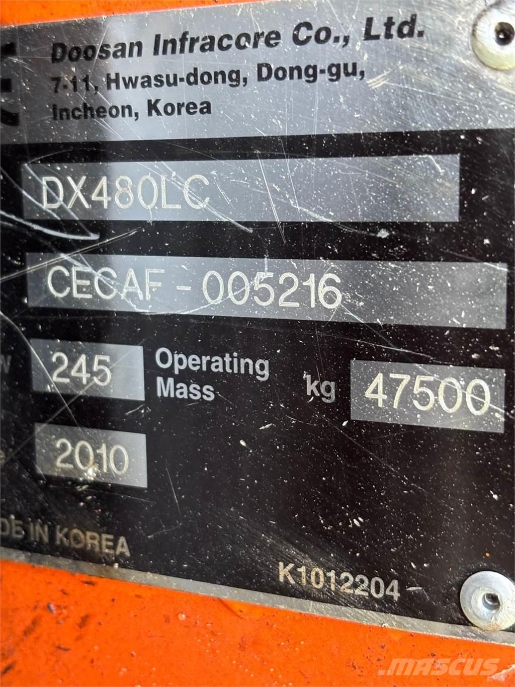 Doosan DX480LC Escavatori cingolati