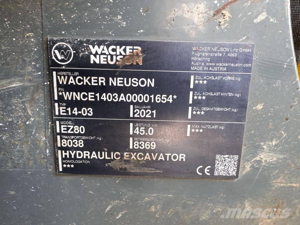 Wacker Neuson EZ80 Escavatori cingolati