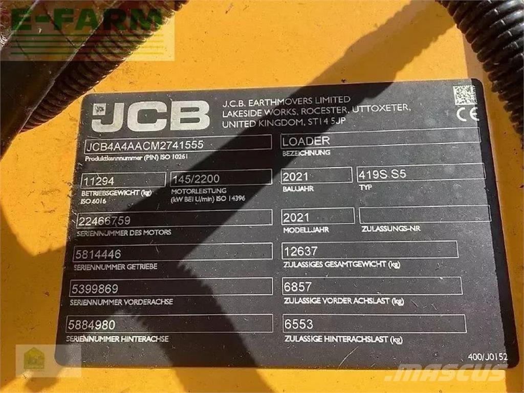 JCB 419s s5 Miniescavatori