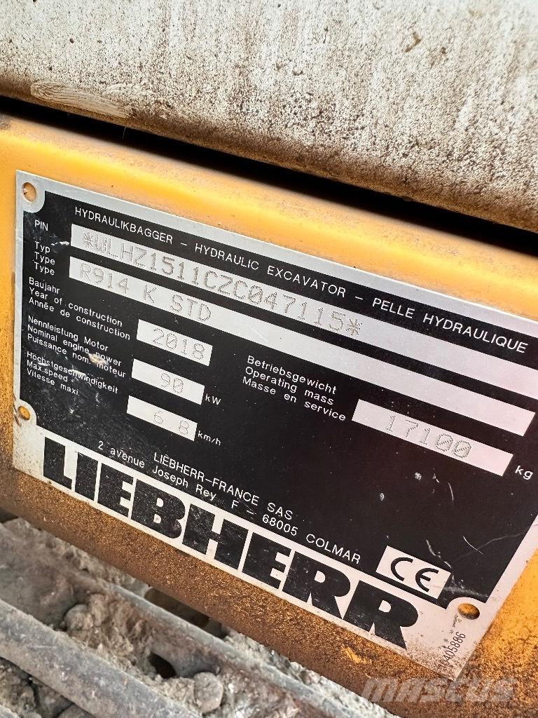 Liebherr R 914 K STD Escavatori cingolati