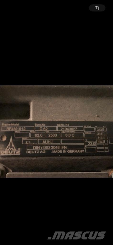 Deutz BF4M1012 Pale gommate