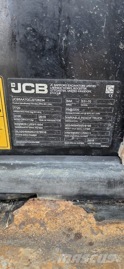 JCB 531-70 Agri Sollevatori telescopici