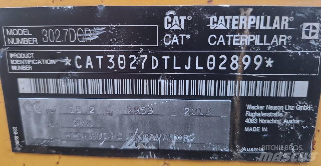 CAT 302.7 D CR Miniescavatori