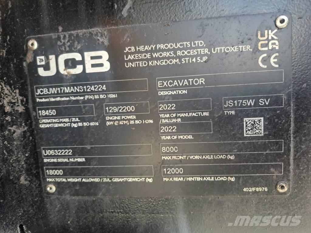JCB JS 175 W Escavatori gommati