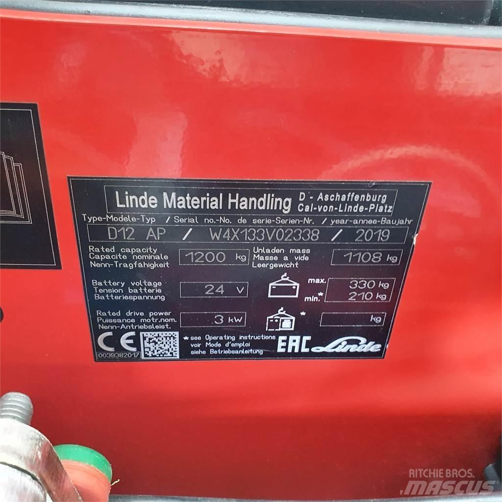 Linde D12AP Transpallet uomo a terra