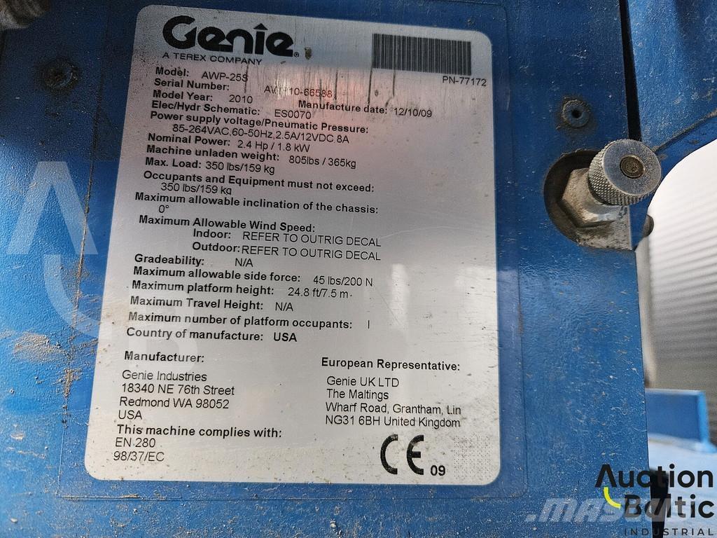 Genie AWP 25 S Piattaforme cingolate, Piattaforme a ragno e Montacarichi