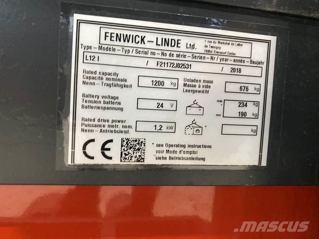 Linde L12 I Transpallet uomo a terra