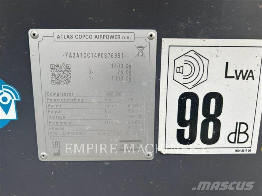 Atlas Copco H450 Compressori