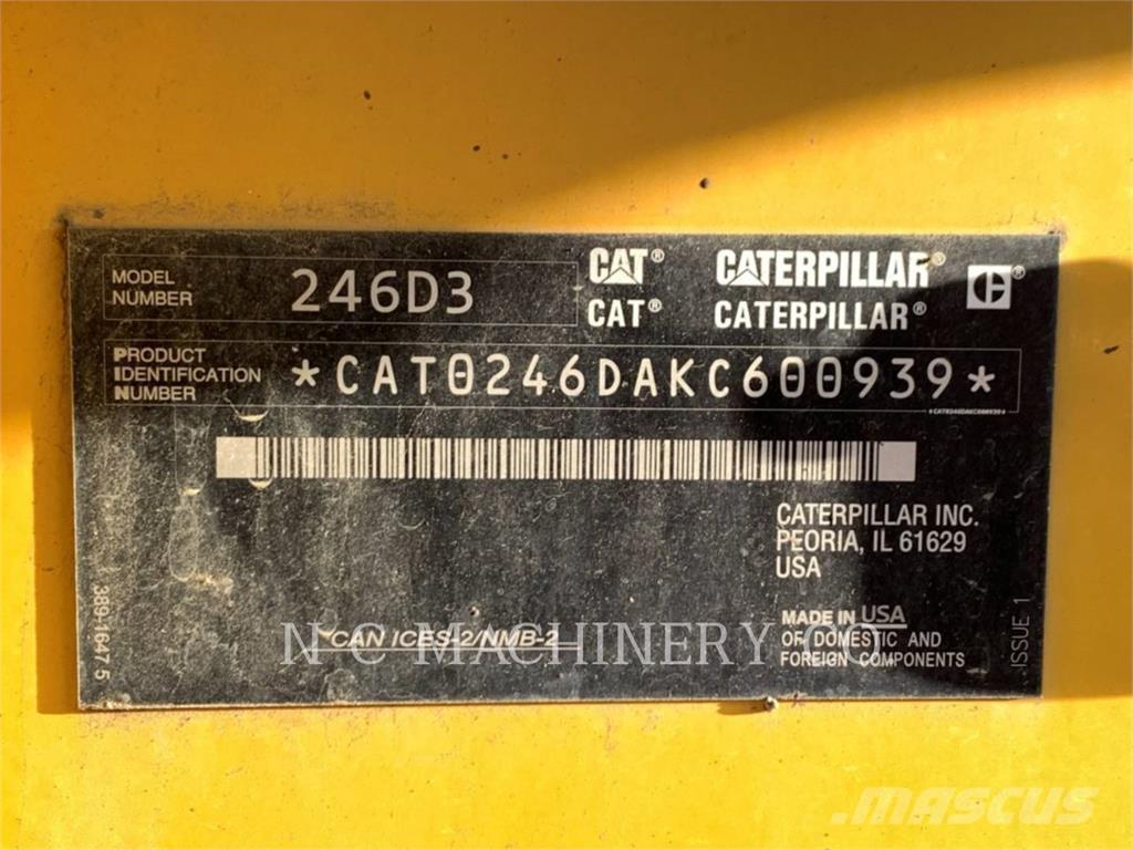 CAT 246D3 H3CB Mini Pale Gommate
