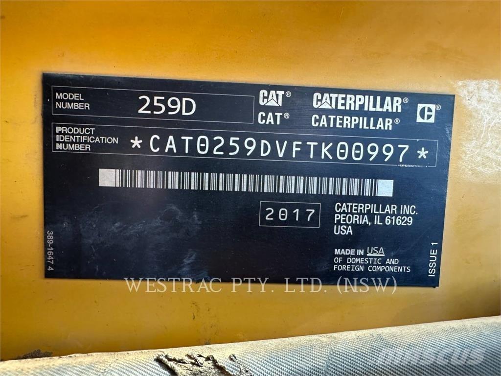 CAT 259D Pale cingolate
